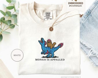 Embroidered Princess Donut and Mongo Shirt, Dungeon Crawler Carl Tee Fantasy Book Reader Geeky Cat Lover Tshirt Donu Mongo Bookish Merch