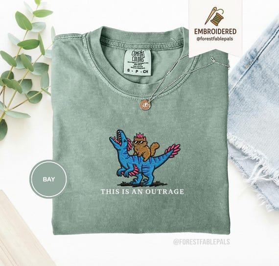 Embroidered Princess Donut and Mongo Shirt, Dungeon Crawler Carl Tee Fantasy Book Reader Geeky Cat Lover Tshirt Donu Mongo Bookish Merch