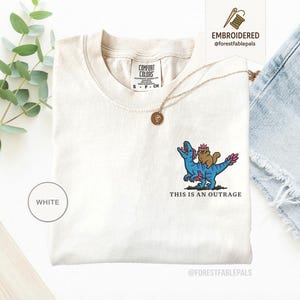 Embroidered Princess Donut and Mongo Shirt, Dungeon Crawler Carl Tee Fantasy Book Reader Geeky Cat Lover Tshirt Donu Mongo Bookish Merch