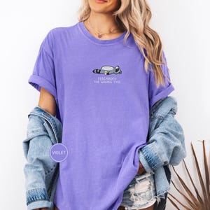 Embroidered Funny Mahjong Raccoon Shirt - Mahjong Gift, Mah Jong Shirt, American Mahjong, Mahjong Lover Gift, Mahjong Player Tee, Mahjongg Violet
