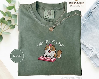 Embroidered I Am Yelling Carl Princess Donut Shirt, Comfort Colors, Dungeon Crawler Carl Merch Tee Shirt, Fantasy Book Reader Tshirt Bookish