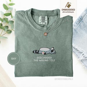 Embroidered Funny Mahjong Raccoon Shirt - Mahjong Gift, Mah Jong Shirt, American Mahjong, Mahjong Lover Gift, Mahjong Player Tee, Mahjongg Bay