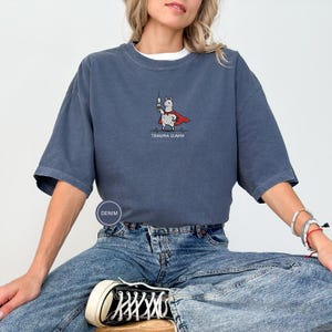 Embroidered Trauma Llama Shirt, Funny Nurse Shirt, Trauma Nurse Gift, ER Nurse Tee, Healthcare Worker Gift, Cute Llama Comfort Colors Shirt Denim