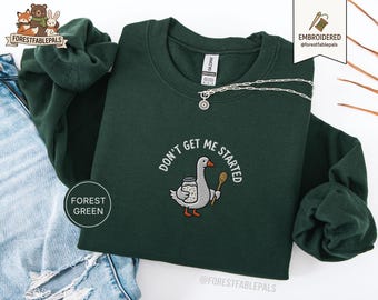 Embroidered Funny Sourdough Sweatshirt - Sourdough Gift, Sourdough Bread, Sourdough Starter, Sourdough Era, Silly Goose Sweater, Bread Lover