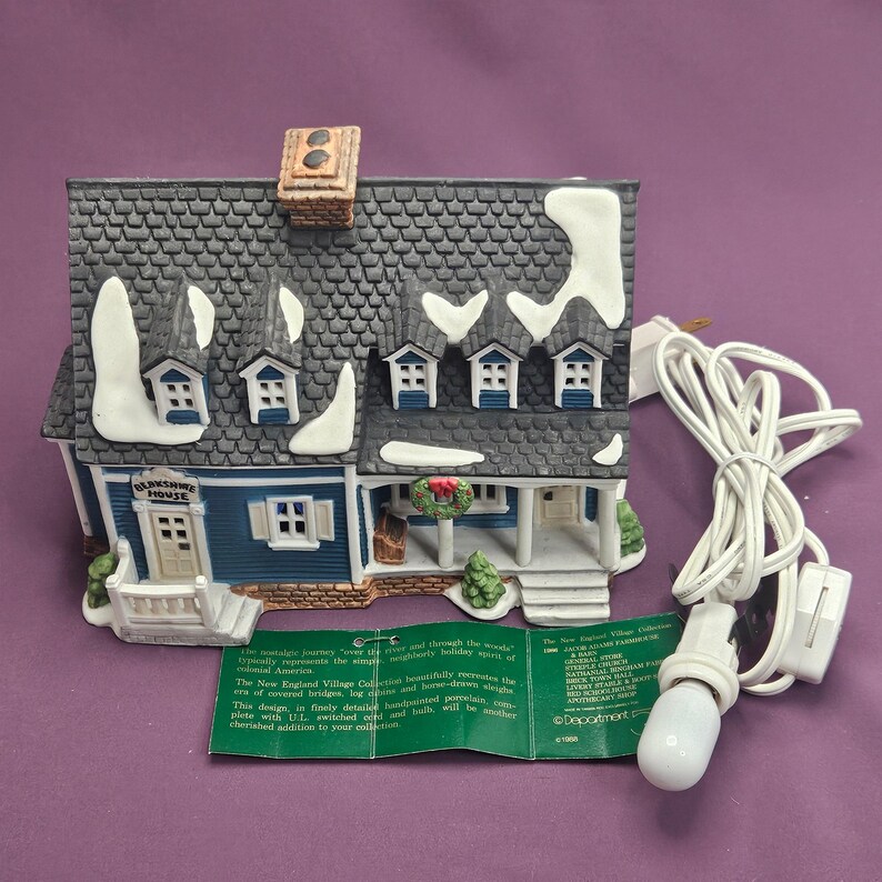 Berkshire House, Department 56 New England Village Series, original blue, #5942-0 image 5
