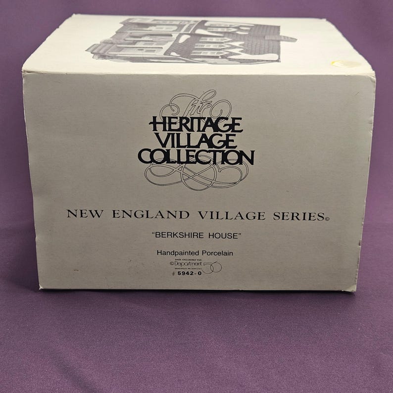 Berkshire House, Department 56 New England Village Series, original blue, #5942-0 image 3