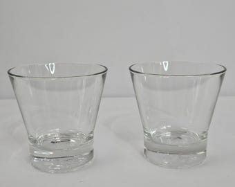 Vintage Crown Royal set of 2 rocks glasses