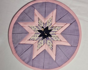 8" quilted cotton trivet