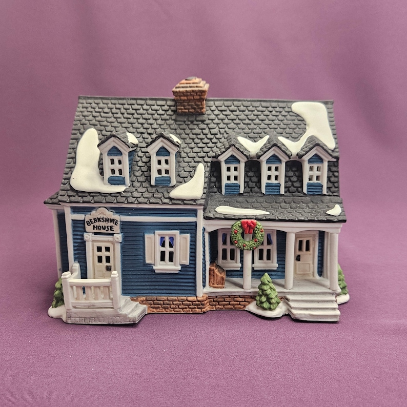 Berkshire House, Department 56 New England Village Series, original blue, #5942-0 image 1