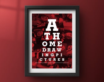 Pearl Jam Lyrics Digital Eye Chart Print