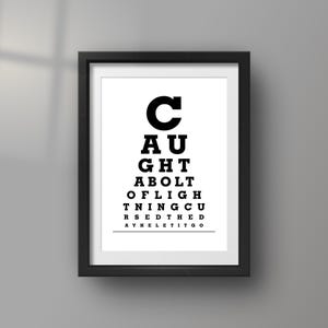 Pearl Jam Eye Chart-Druck (Gerahmt mit Passepartout)
