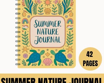 Summer Nature Journal, Journal for Kids, Homeschool Printable Journal, Kids Nature Notebook, Summer Nature Study Worksheet, Instant Download