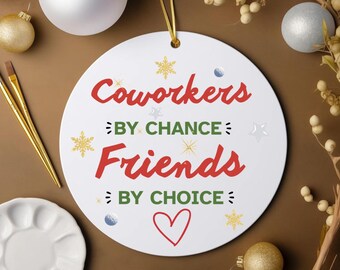 Coworker Ornament PNG, Round Christmas Ornament PNG, Ornament for Coworker, Best Friend Ornament PNG, Gift for Colleague, Best Friends Gift