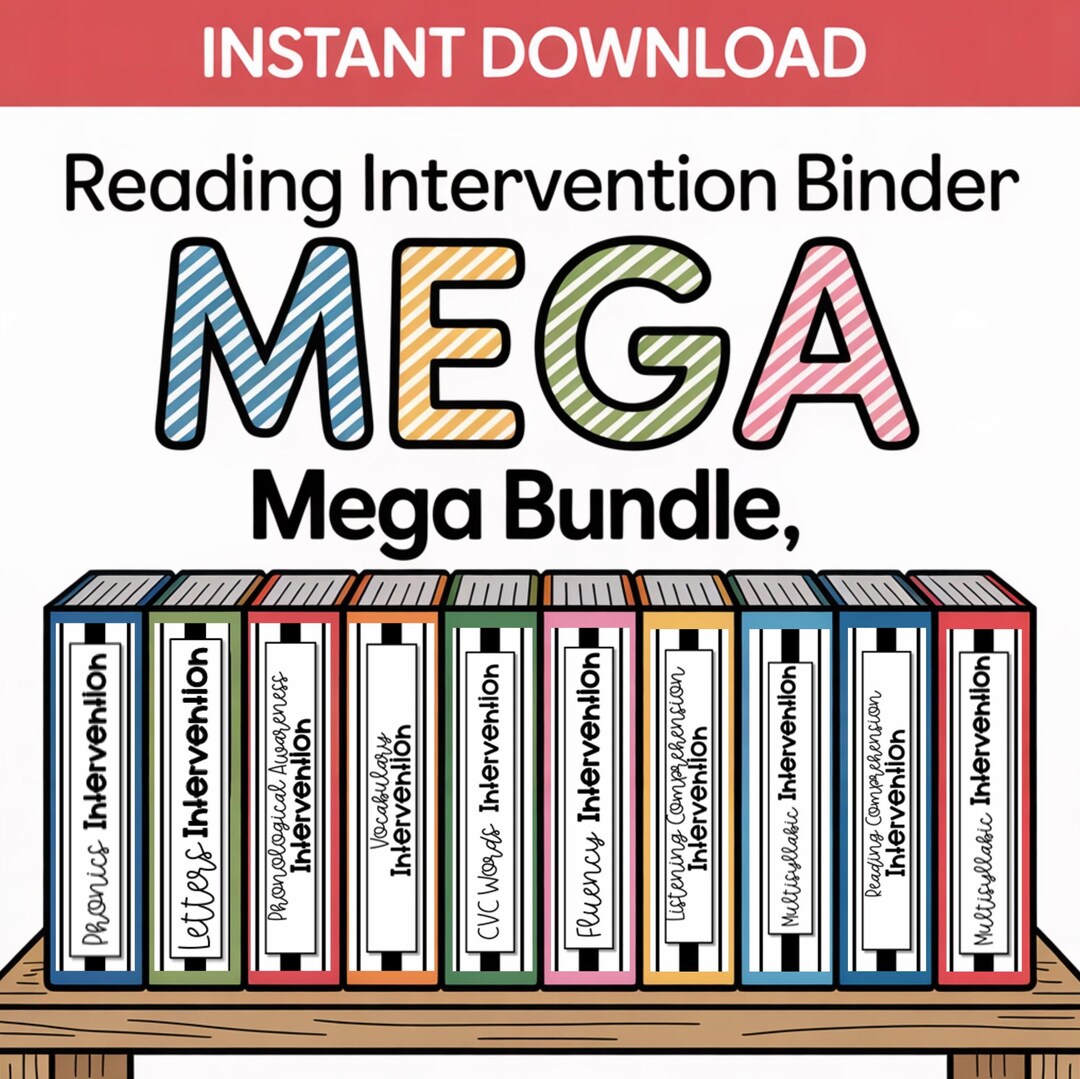Reading Intervention Binders Mega Bundle, Reading Activities, Reading ...