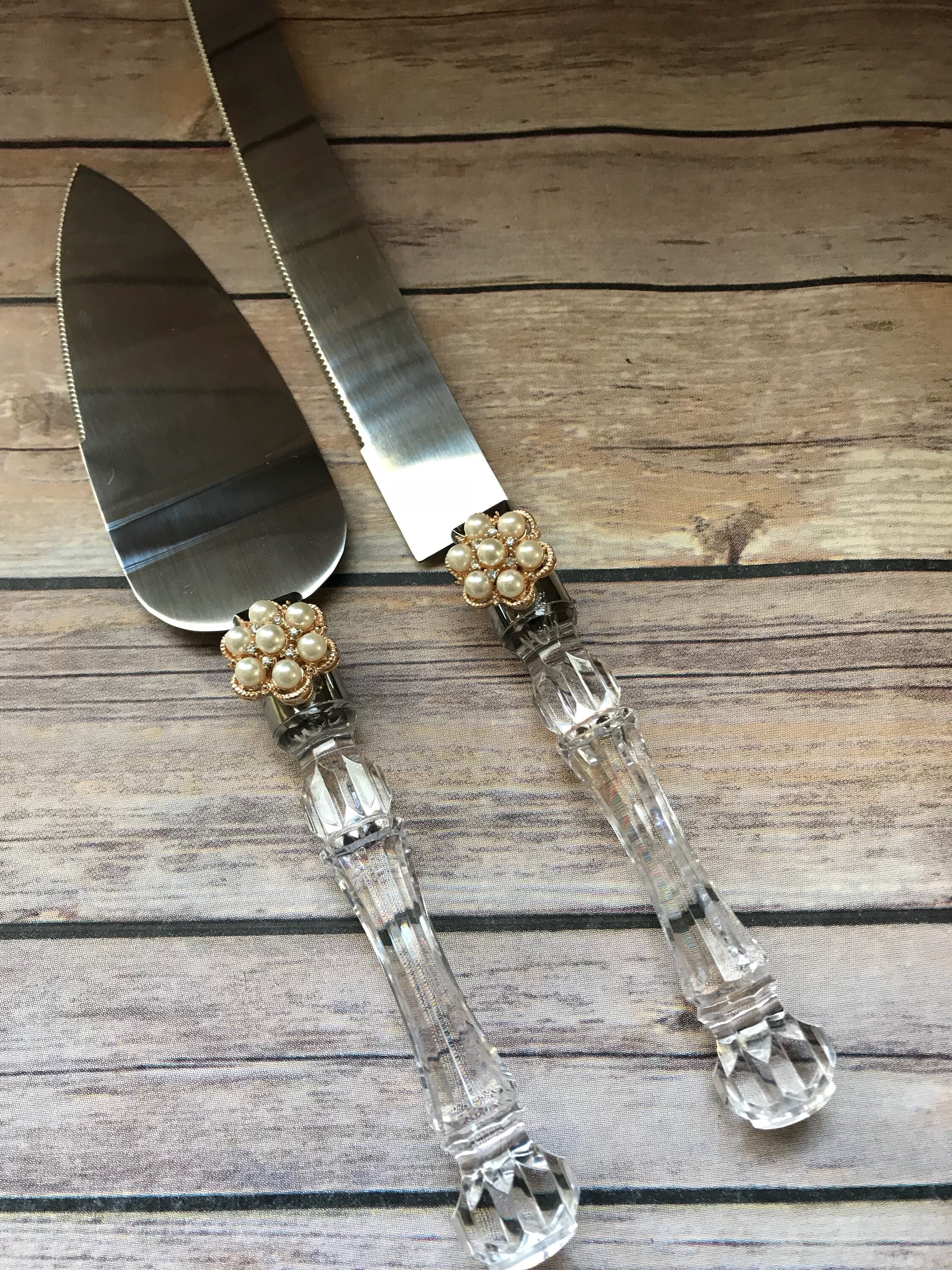 Elegant Wedding Cake Knife Set Wedding Decoration Cake Knife Etsy