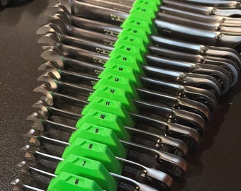 Wrench Holder Rails with ID Numbering - Magnetic Organizers - Toolbox Storage