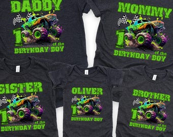 Monster Truck Birthday Shirt, Family Birthday Truck Shirt, Birthday Boy Monster Truck Shirt, Custom Monster Truck Birthday Shirt, Cars Bday