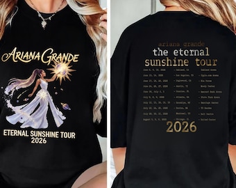 Ariana Grande Eternal Sunshine Tour 2026 Shirt, Unisex Pop Graphic Tee, Vintage Pop Concert Tee, Ariana Grande Fan Gift Merch