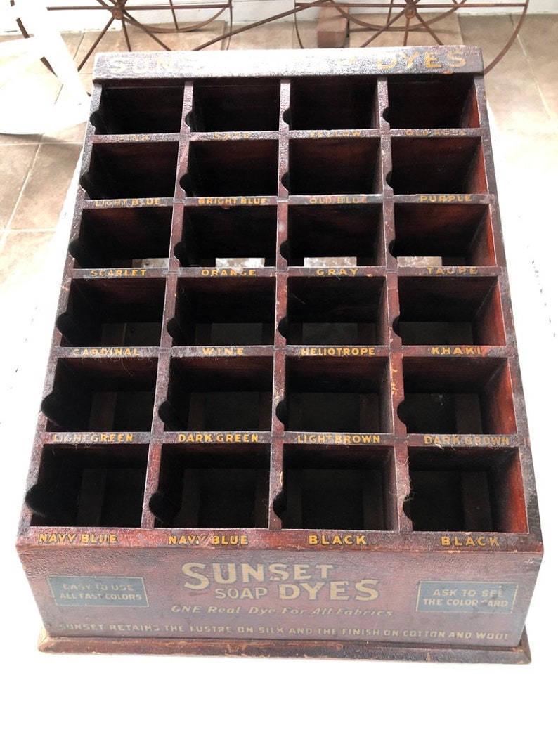 Antique Store Display sunset Soap Dyes Etsy
