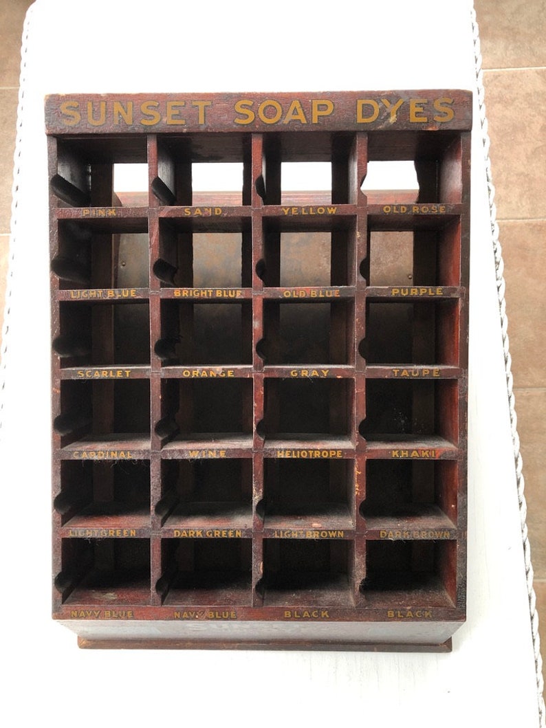 Antique Store Display sunset Soap Dyes Etsy
