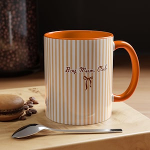 Boy Mum Club Ceramic Mug - New Boy Baby Shower Gift - Blue Stripe Coffee/Tea Cup image 4