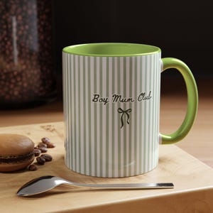 Boy Mum Club Ceramic Mug - New Boy Baby Shower Gift - Blue Stripe Coffee/Tea Cup image 7