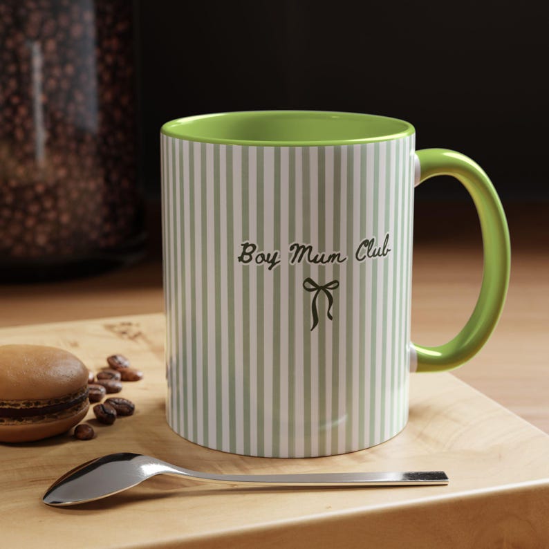 Boy Mum Club Ceramic Mug - New Boy Baby Shower Gift - Blue Stripe Coffee/Tea Cup image 7