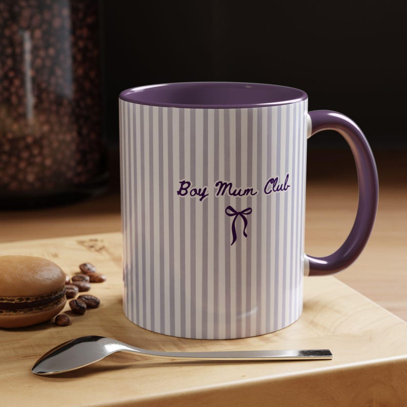 Boy Mum Club Ceramic Mug - New Boy Baby Shower Gift - Blue Stripe Coffee/Tea Cup image 8