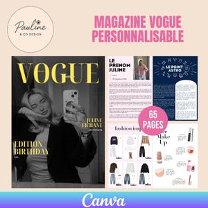 Revista personalizable - Revista Vogue - Plantilla
