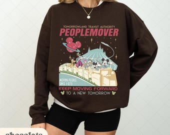 Vintage Disney Mickey and Friends Space Mountain png, Tomorrowland Transit Authority People Mover png, Keep Moving Forward png