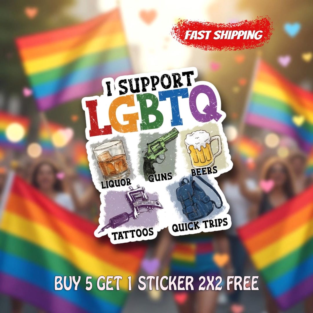 I Support LGBTQ Sticker, Pride Month Vinyl Decal, Social Justice ...