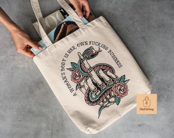 Torba typu tote z feministycznym oświadczeniem