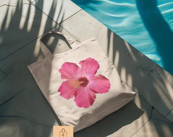 Floral Cotton Canvas Tote Bag