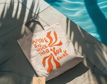 Motivational Cotton Canvas Tote Bag