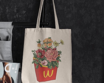 Bolsa de mano con ramo de flores