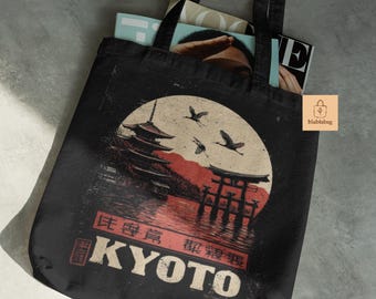 Retro Kyoto Tote Bag