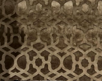 Tela de terciopelo marrón duradera cortada a medida / Cortinas de tapicería de lujo / Sofá y silla de 55" de ancho