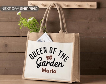 Custom Queen Of The Garden Bag, Grandma Mom Garden Gift, Gardener Present, Plant Lover Birthday, Retirement Appreciation, Horticulture Gift