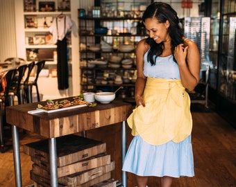 Women’s Yellow Apron | Stylish Kitchen Apron with Sophisticated Design