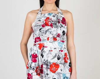 Women's Wrap Dress | Halter-Style, Adjustable Fit, Vintage-Inspired Design
