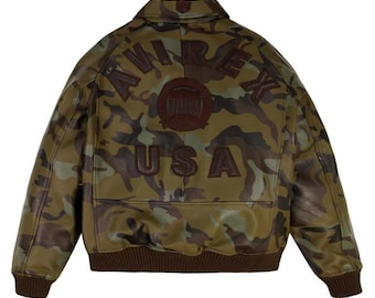 Chaqueta bomber de camuflaje de estilo militar clásico