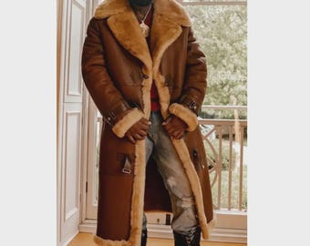 Superb Vintage 80s Sheepskin Coat for Men/unisex From the Mac