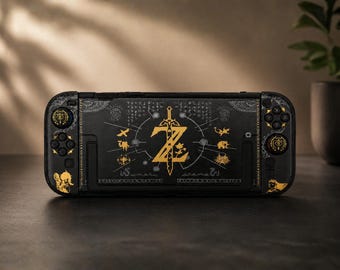 Switch 2 hoesje met Zelda-print, harde beschermhoes, Nintendo Switch 2 dockbare cover, anime NS2 PC splitcase, schokbestendige beschermhoes voor gameconsole