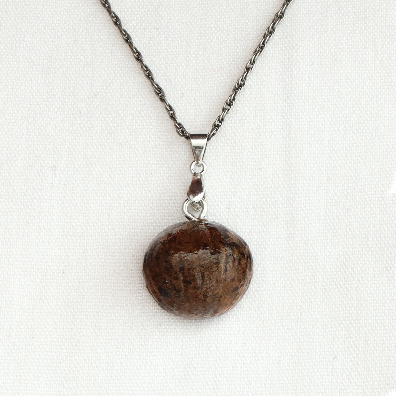 Bohemian Heart Necklace Pendant black walnut shell | Etsy