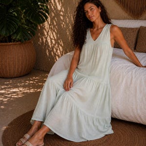 White Flowy Long Sleeve Dress - Etsy