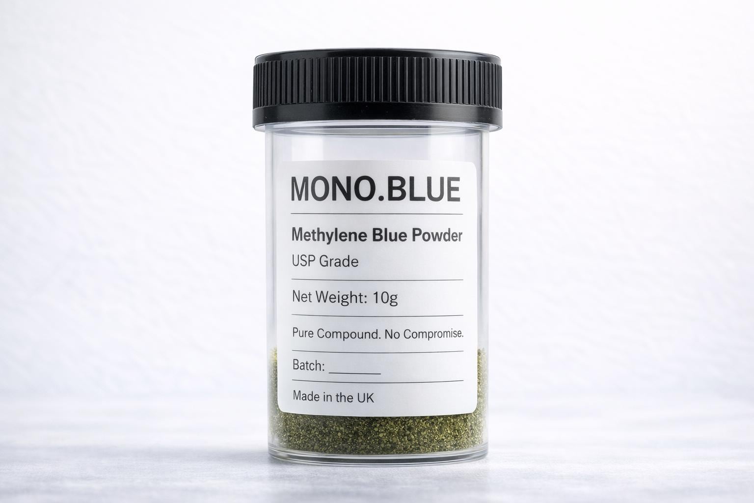 USP Grade Methyleenblauw Poeder – 10 G, Zeer Zuiver, Inclusief Zware Metalen Analyse, Ideaal Voor 1% Oplossing
