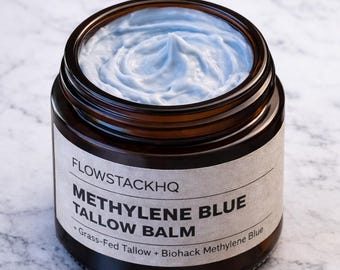 Methylene Blue Tallow Balm: Grass-Fed Whipped Face Moisturizer (UK Made)