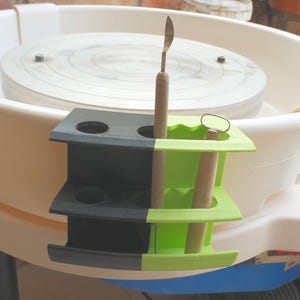 Colgador/soporte para herramientas de torno de cerámica redondo Shimpo/Brent
