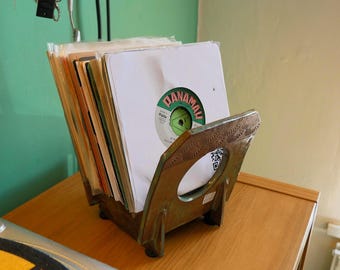 Handmade 7 Inch Vinyl Record Stand – Retro Album Display Holder for Singles