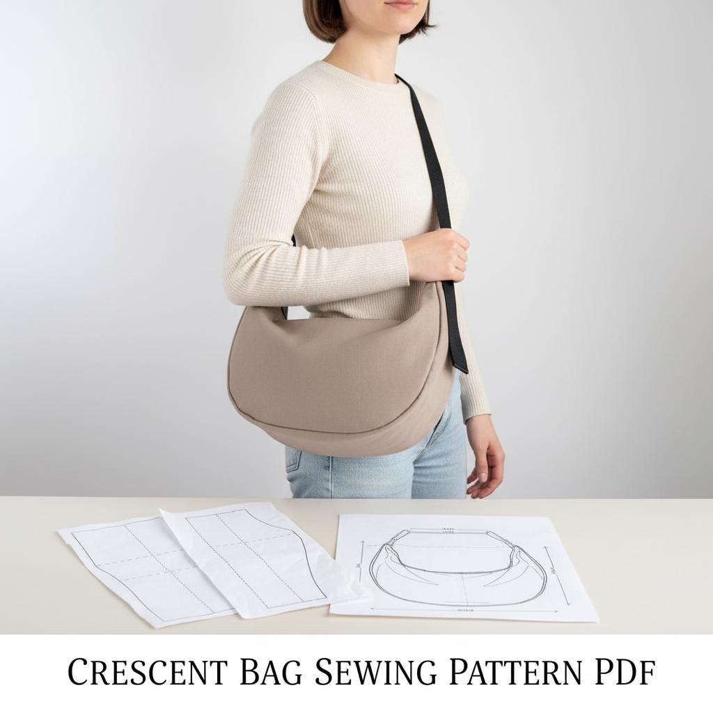 Crosstown Crescent Bag Sewing Pattern PDF, Beginner Sling Bag ...